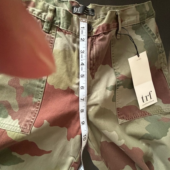 NEW ZARA Sz 6 Cargo Wide Leg Pants Camo - Picture 10 of 12
